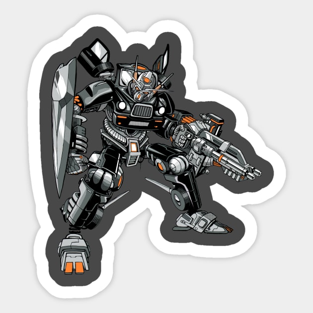 London Gundam Taxi Sticker by Oddhouse